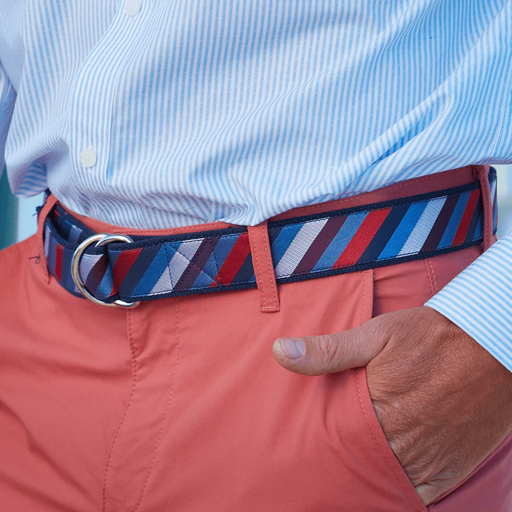 Academy Blue and Silver - D-Ring Belts - Image 3
