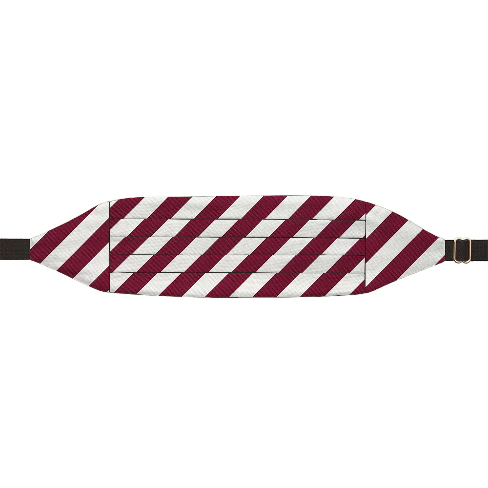 Academy Maroon and White - Cummerbunds - Image 2