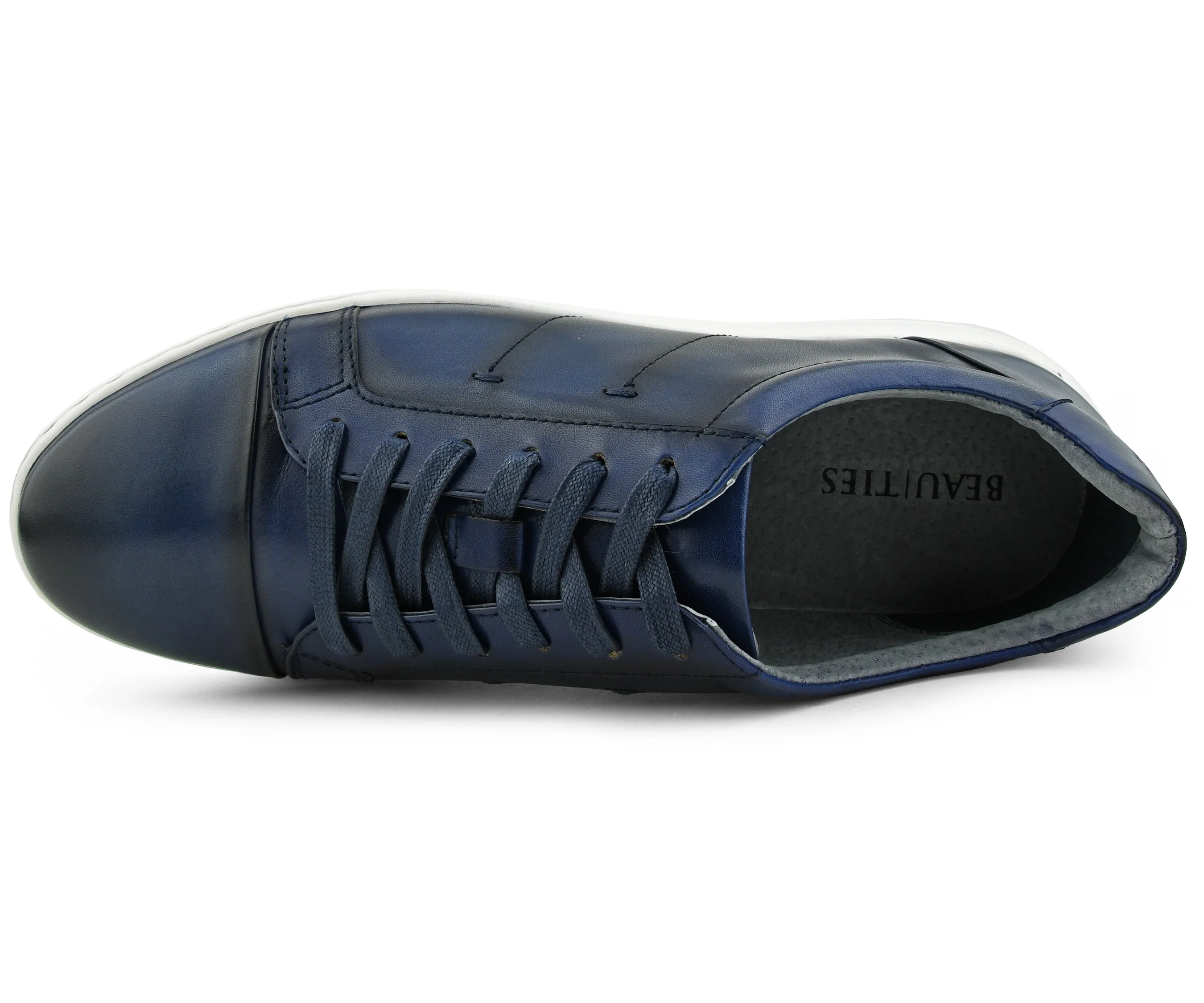 Anchor Blue Leather Sneaker - Image 4