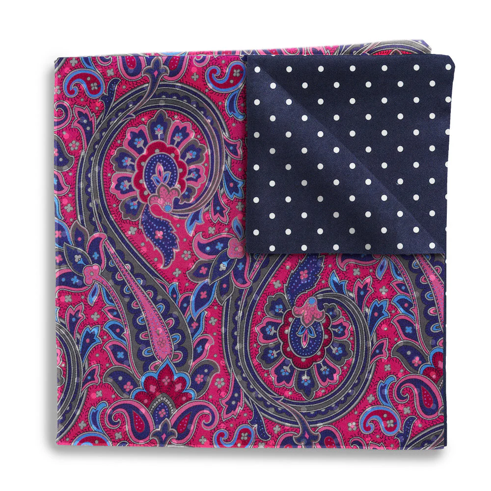 Barshaw Pink/Blenheim Pocket Square