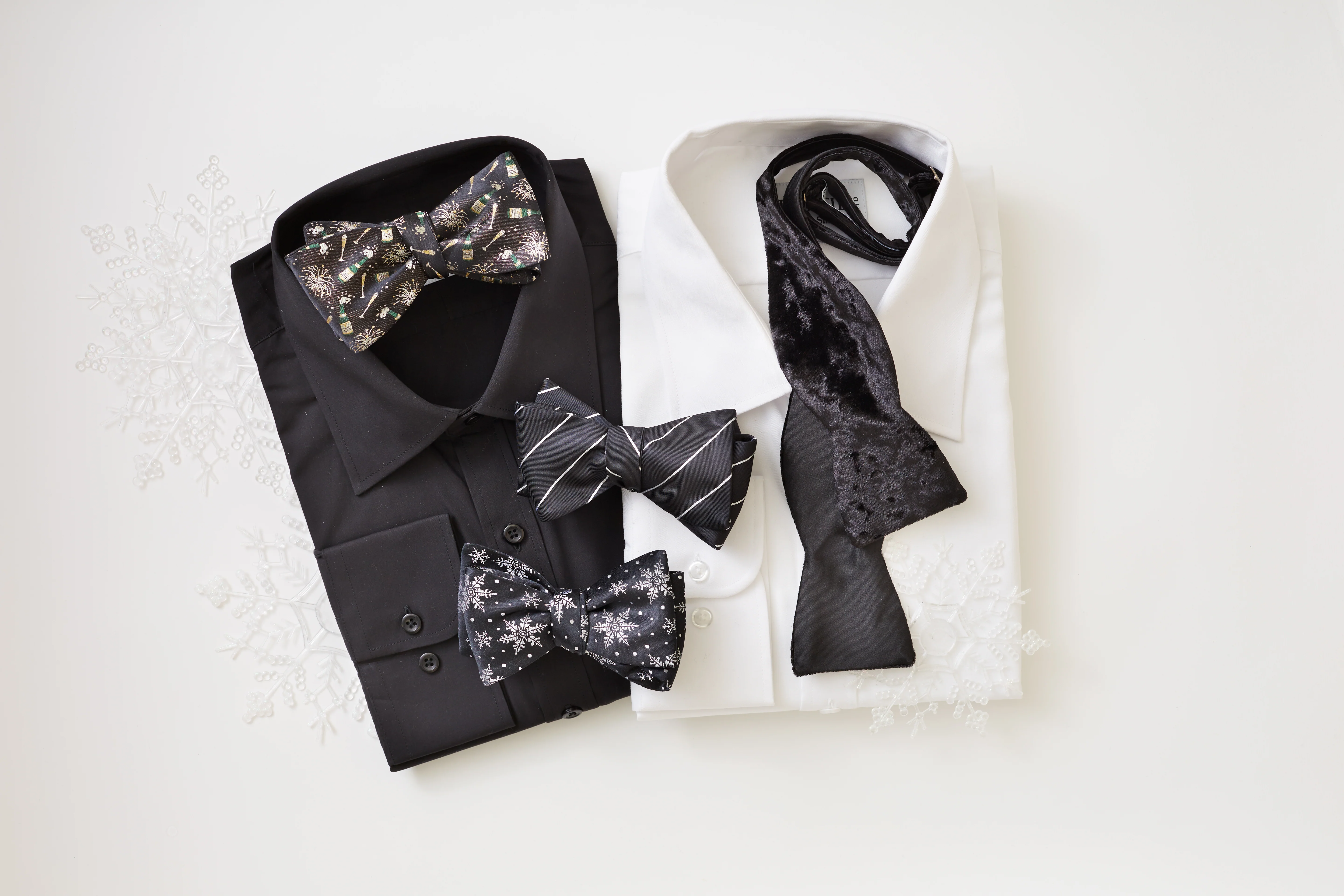 Velvet Black - Reversible bow ties - Image 2