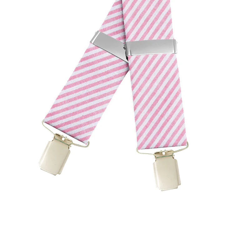 Pink Seersucker - Braces/Suspenders - Image 2