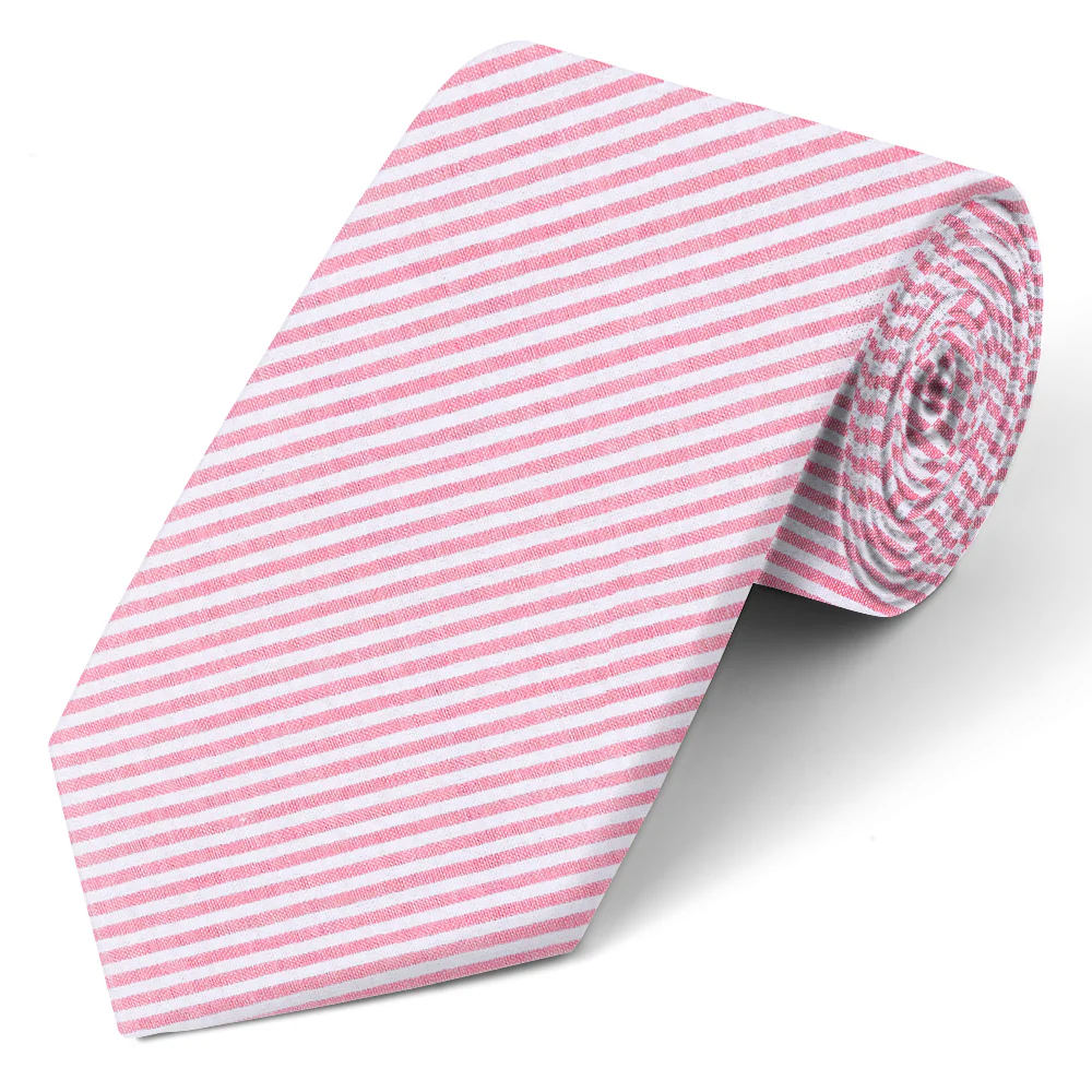Pink Seersucker - Neckties - Image 2