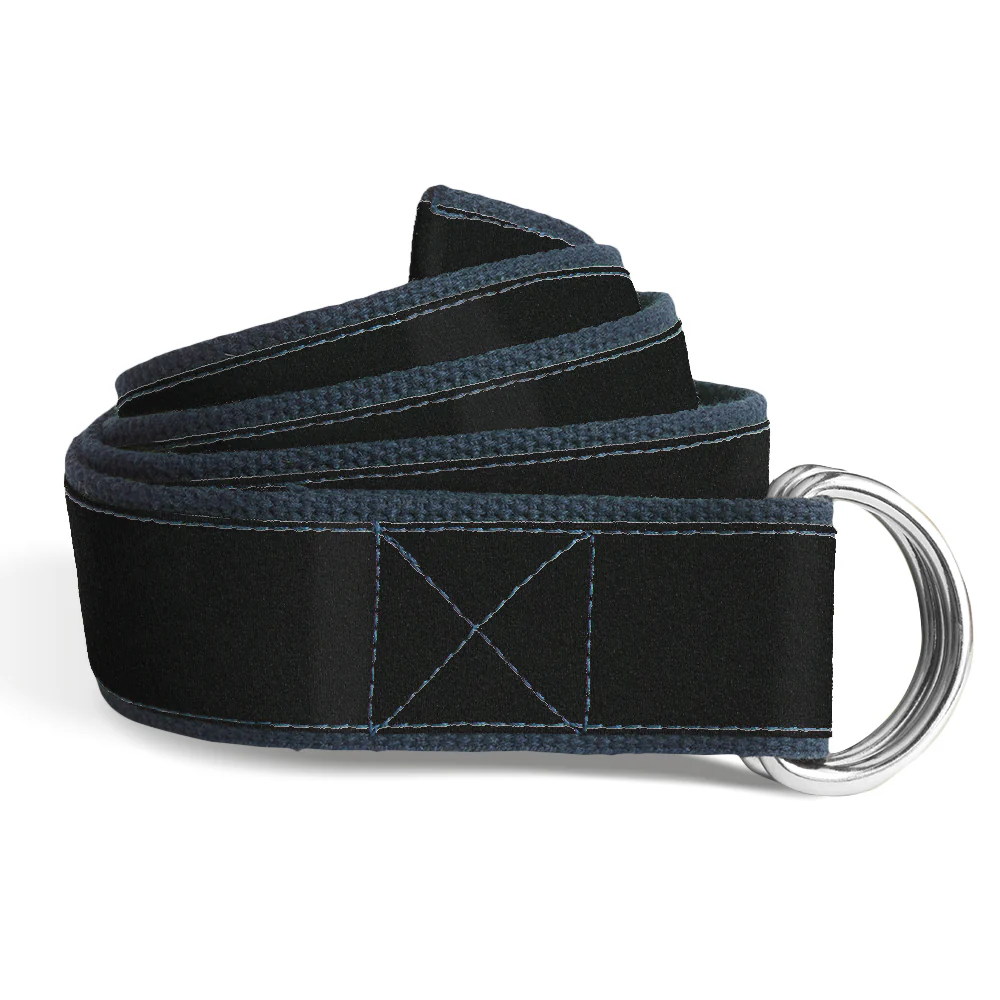 Black Charmeuse - Kids' D-Ring Belts