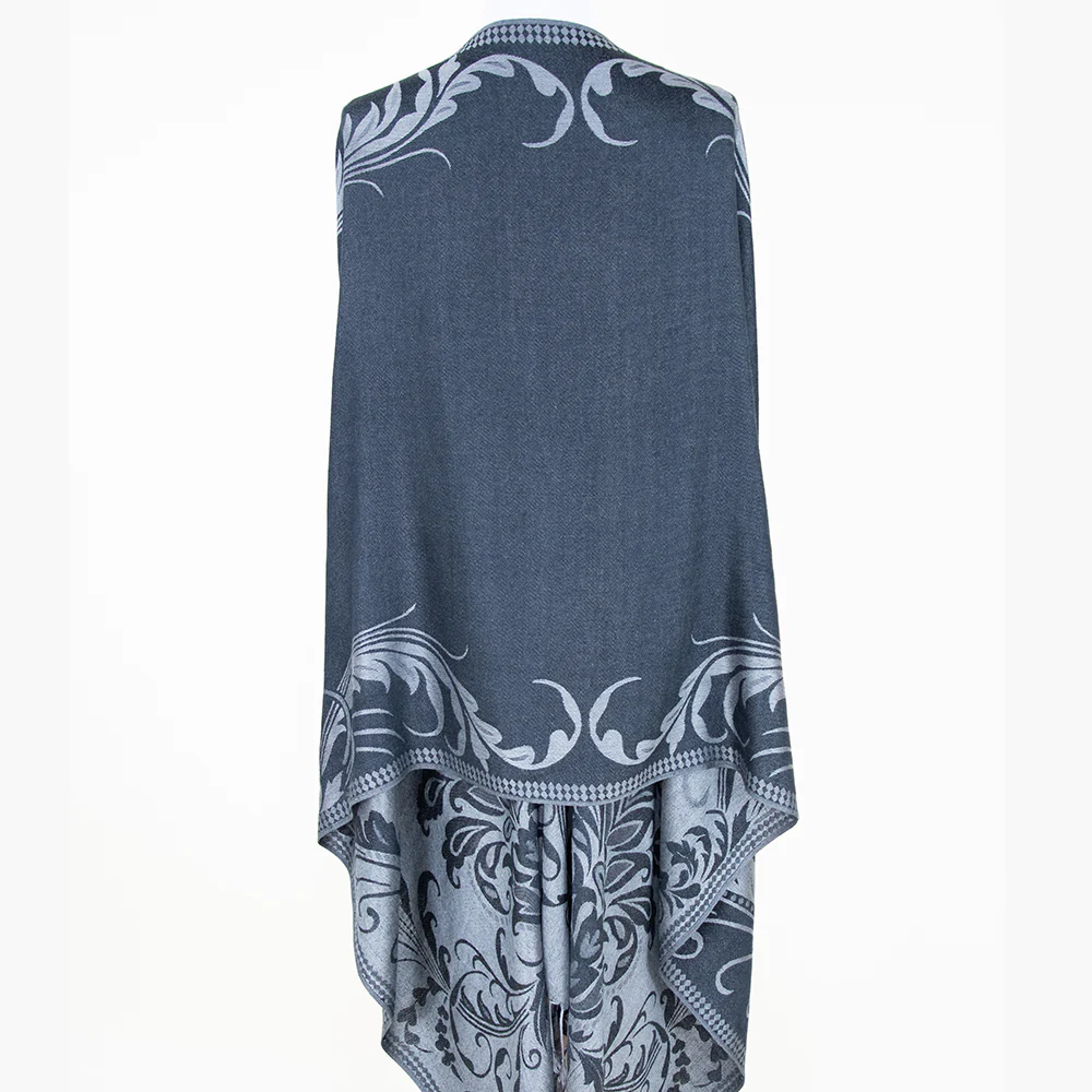 Black Floral Pashmina - Image 2