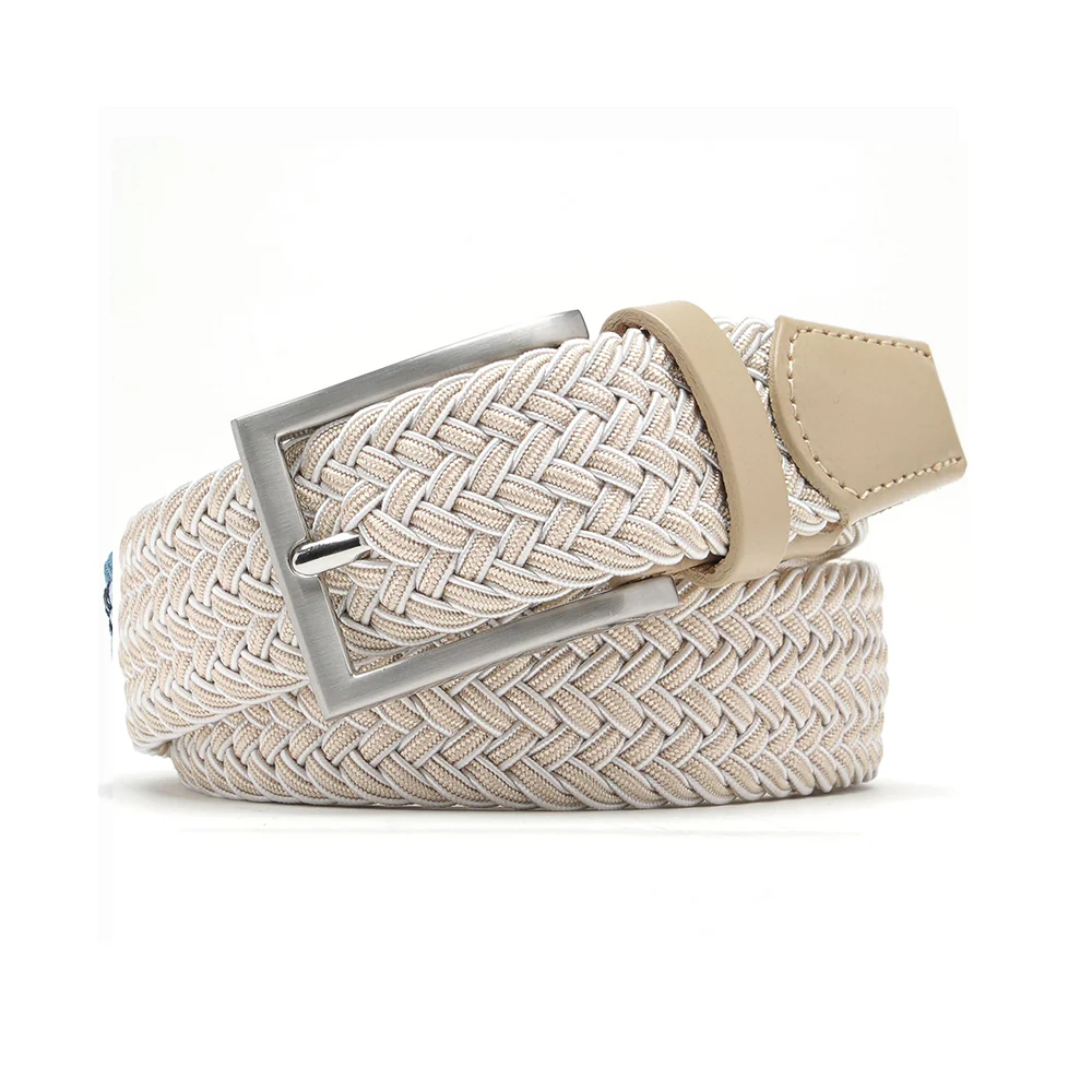 Bradenton Beige/White Braided Belt - Image 2