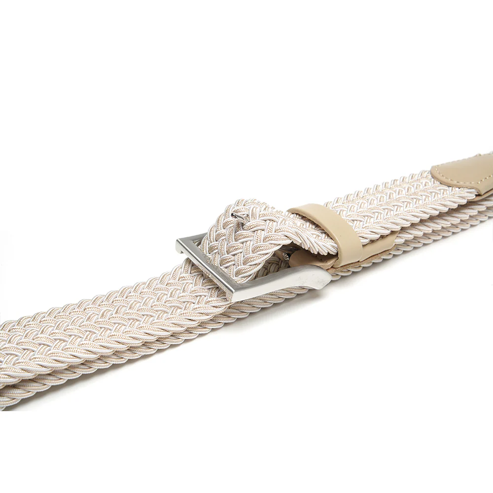 Bradenton Beige/White Braided Belt - Image 4