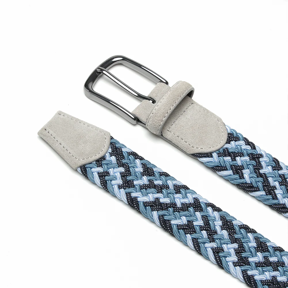 Bradenton Blue/Black/Grey Braided Belt - Image 3