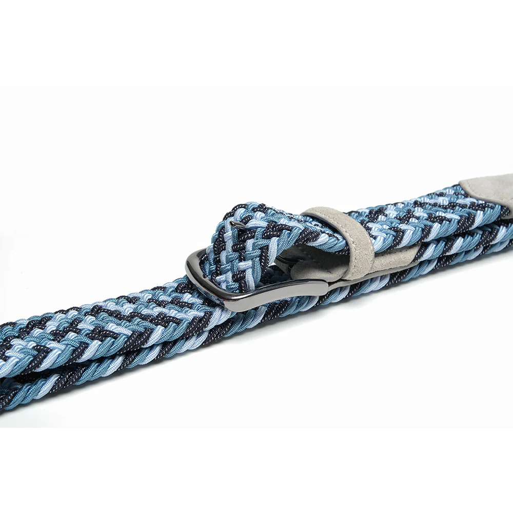 Bradenton Blue/Black/Grey Braided Belt - Image 4