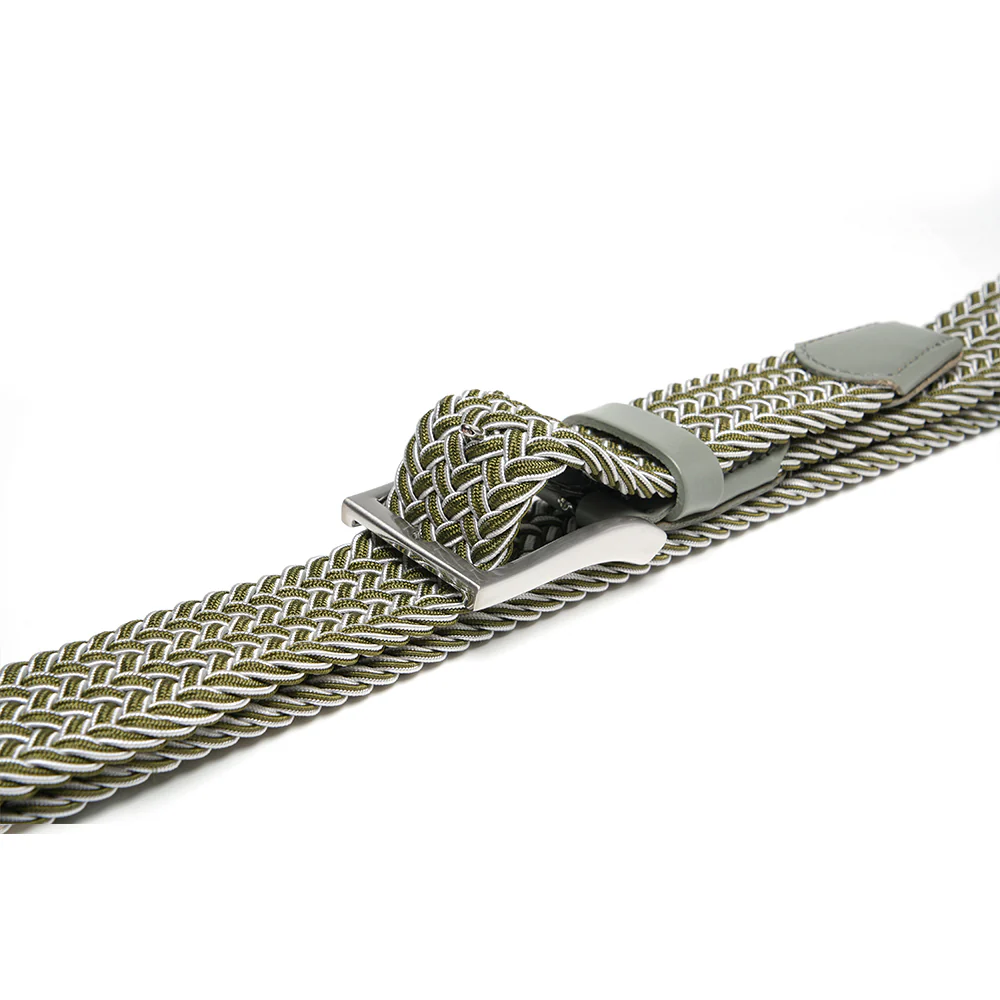 Bradenton Olive/White Braided Belt - Image 4