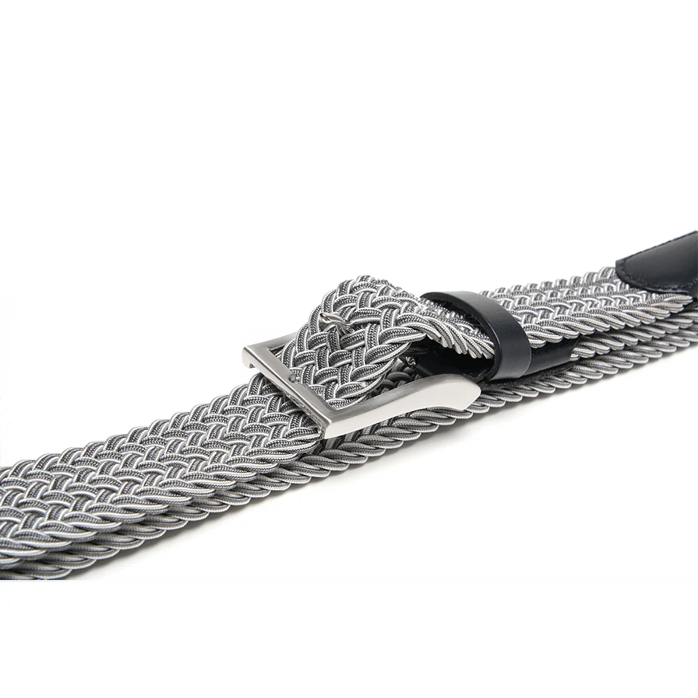 Bradenton Grey/White Braided Belt - Image 4