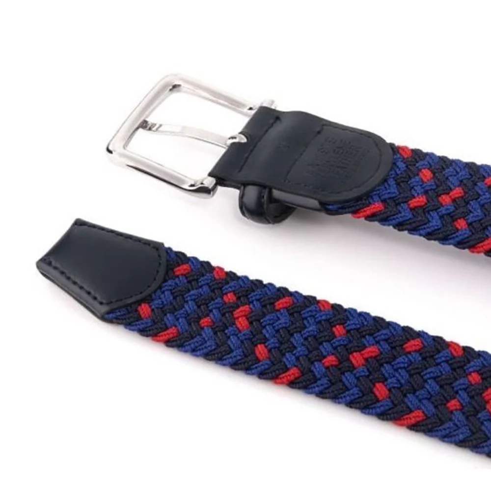 Bradenton Navy/Blue/Red Braided Belt - Image 3