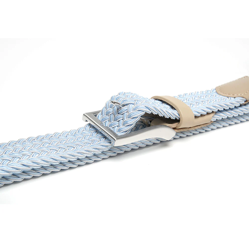 Bradenton Sky Blue/White Braided Belt - Image 4