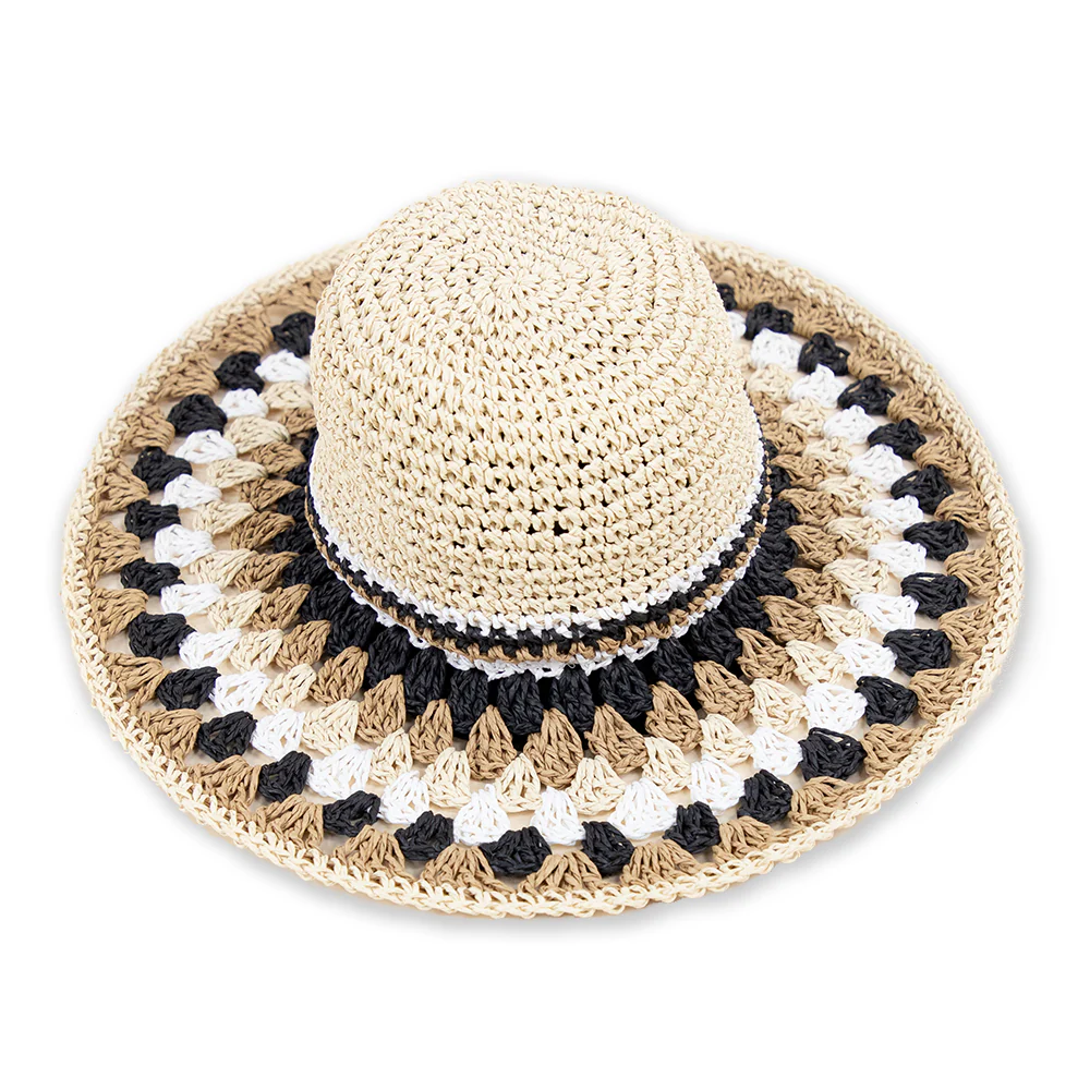 Brimside Hand Crochet Straw Hat
