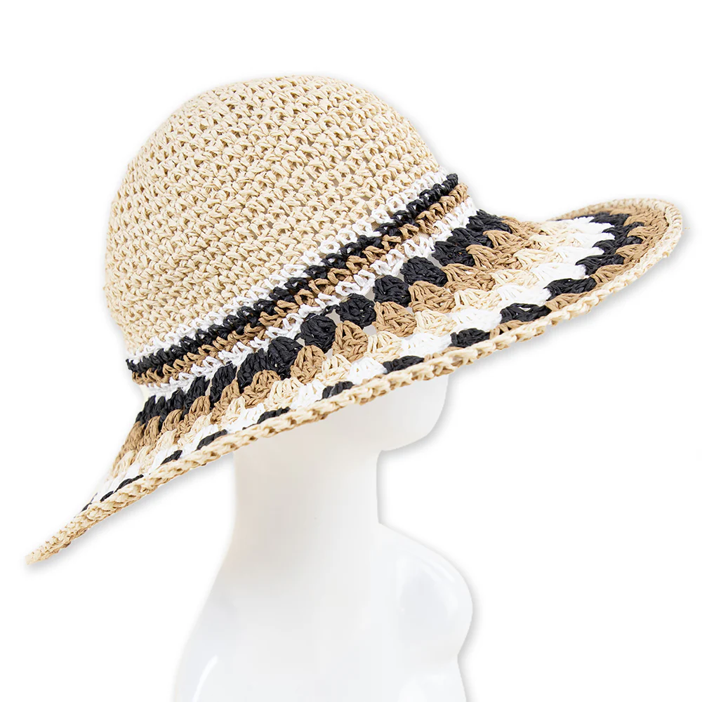 Brimside Hand Crochet Straw Hat - Image 2