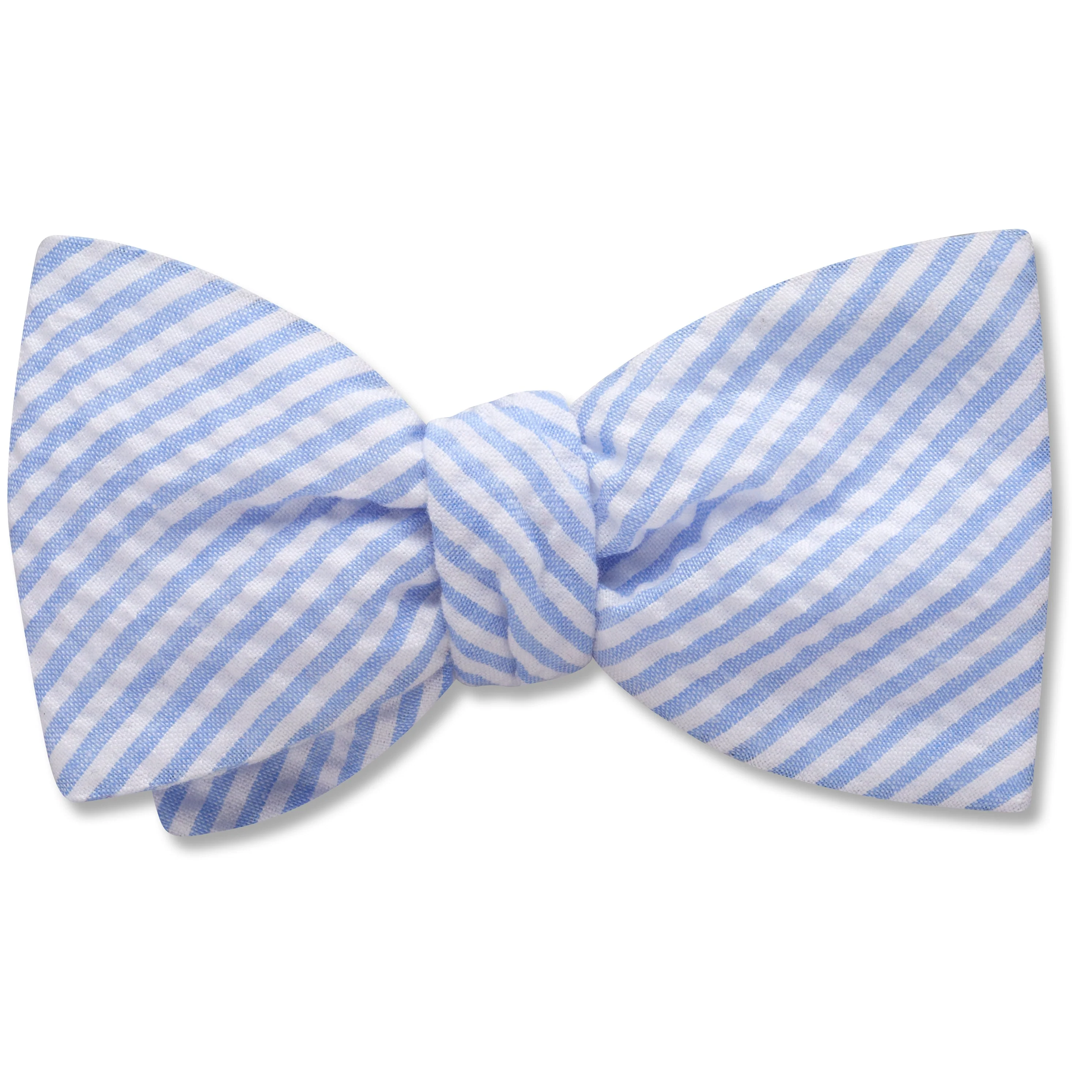 Blue Seersucker - Dog Bow Ties