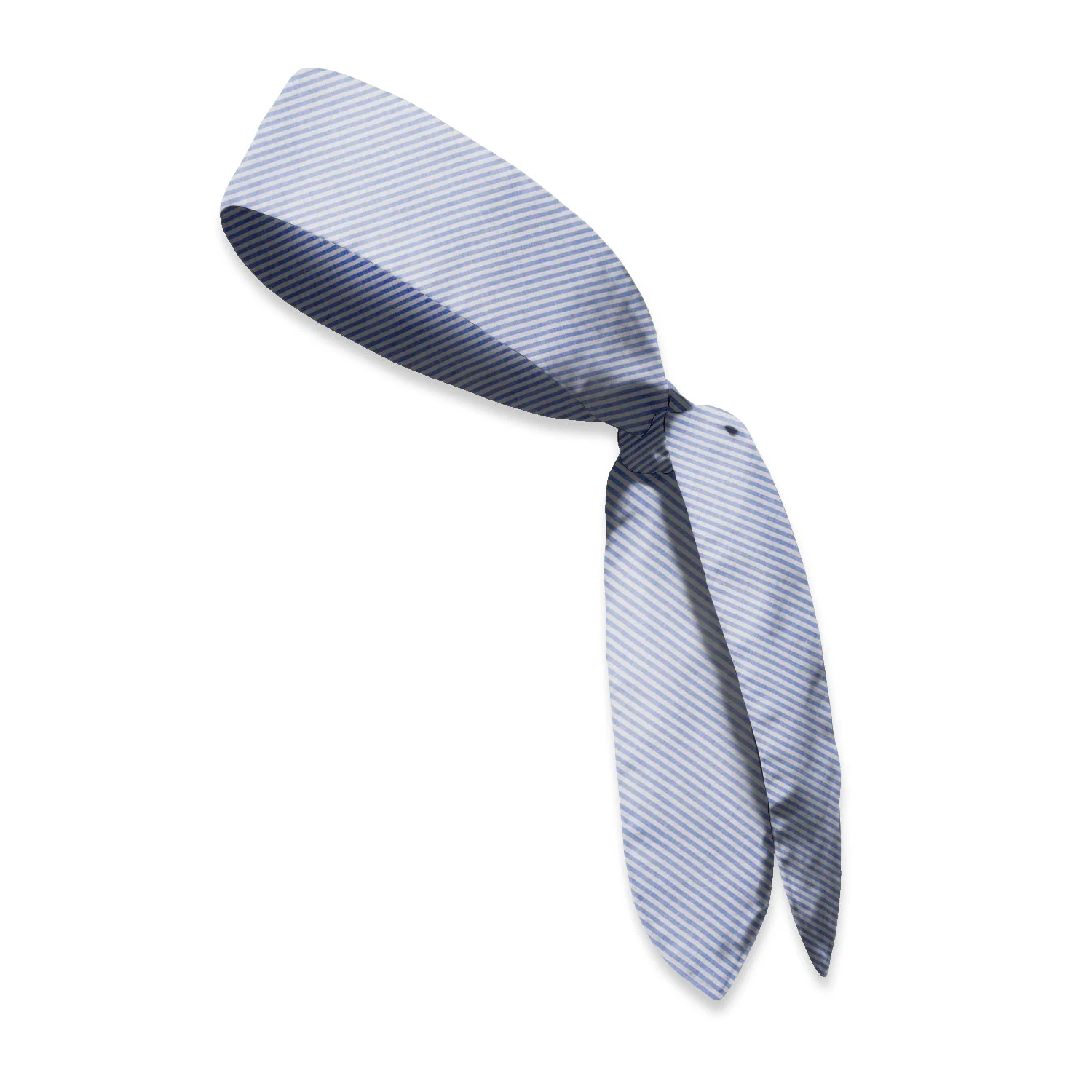 Blue Seersucker - Hair Scarf
