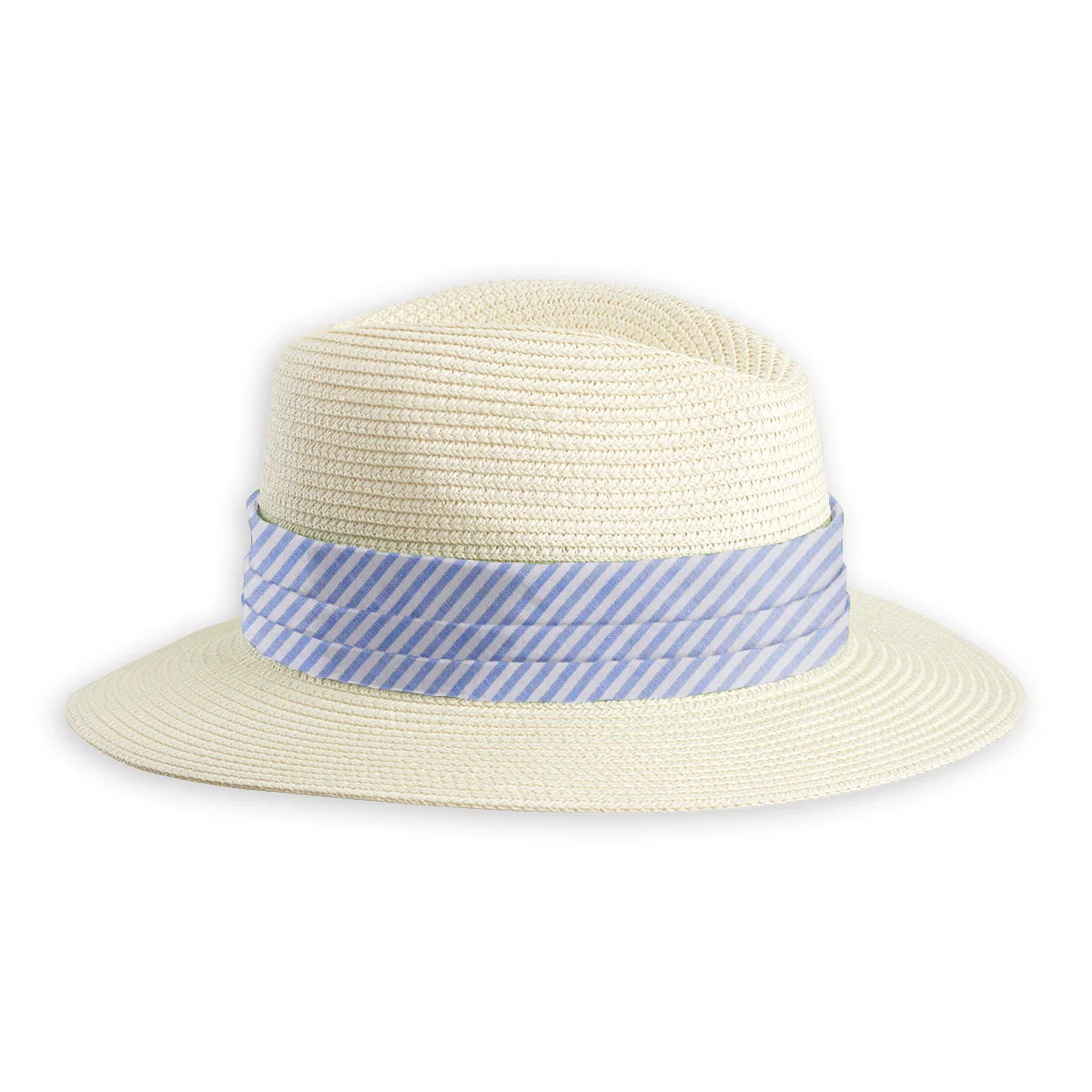 Blue Seersucker - Hat Band