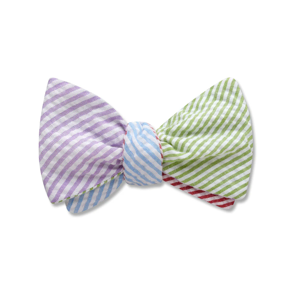 Four-Colored Seersucker - Kids' Bow Ties