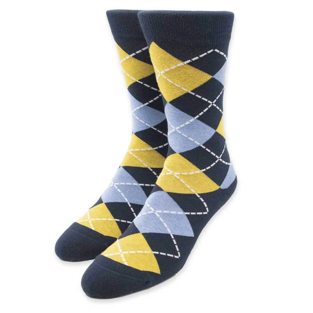 Gold Argyle Men's Socks