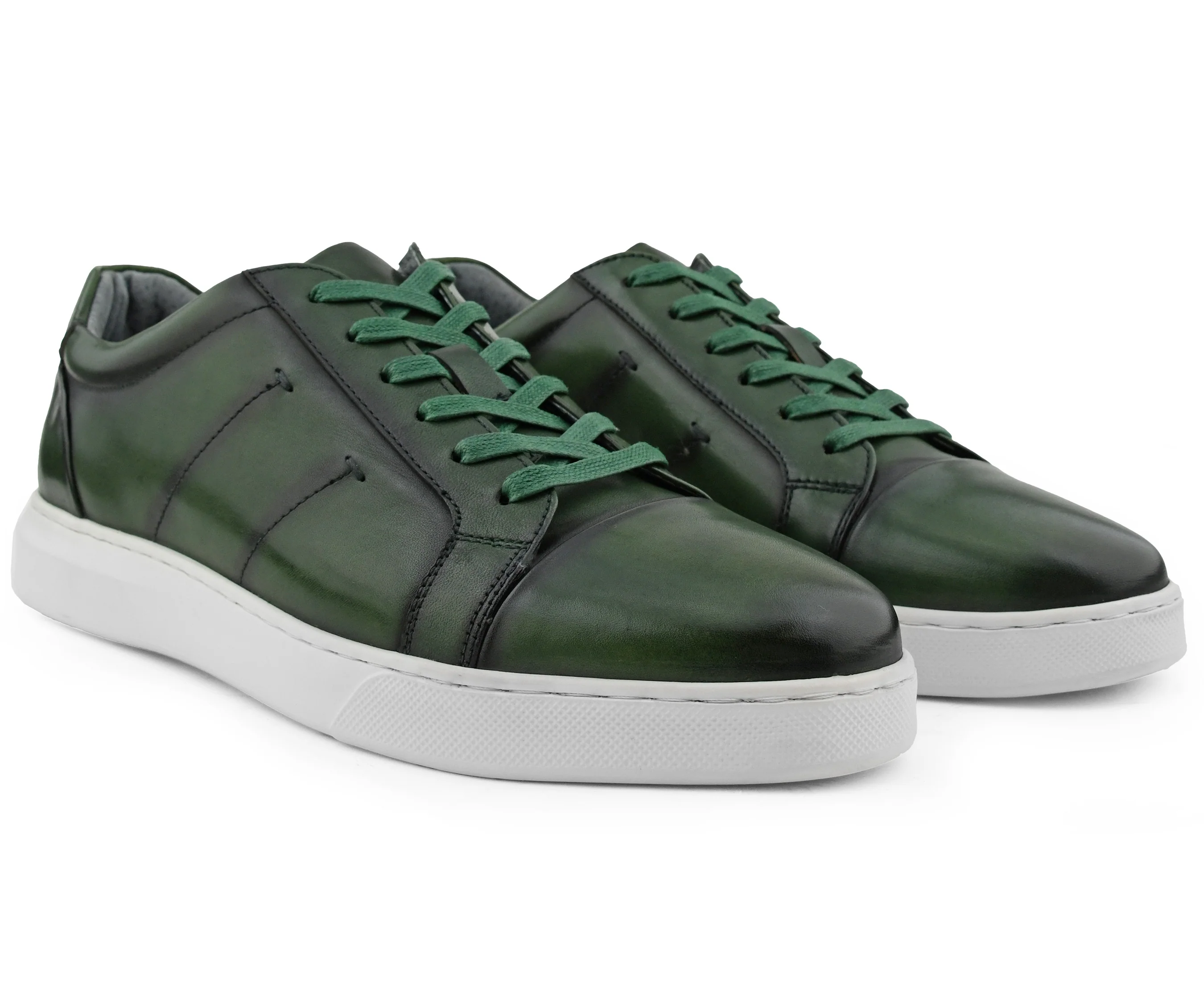 Grass Green Leather Sneaker - Image 2