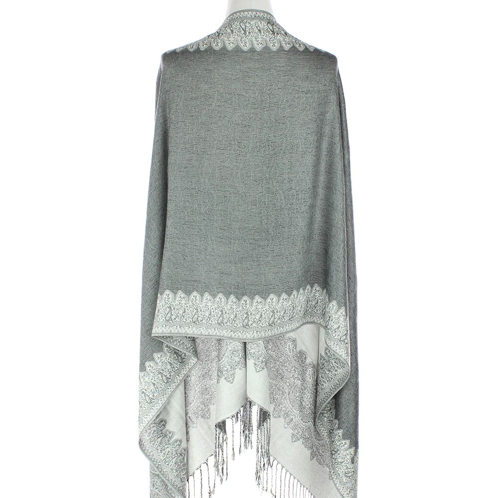Grey/White Constantinople Pashmina - Image 2