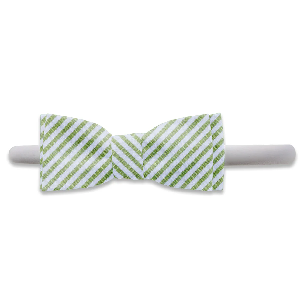 Green Seersucker - Kids Hair Band