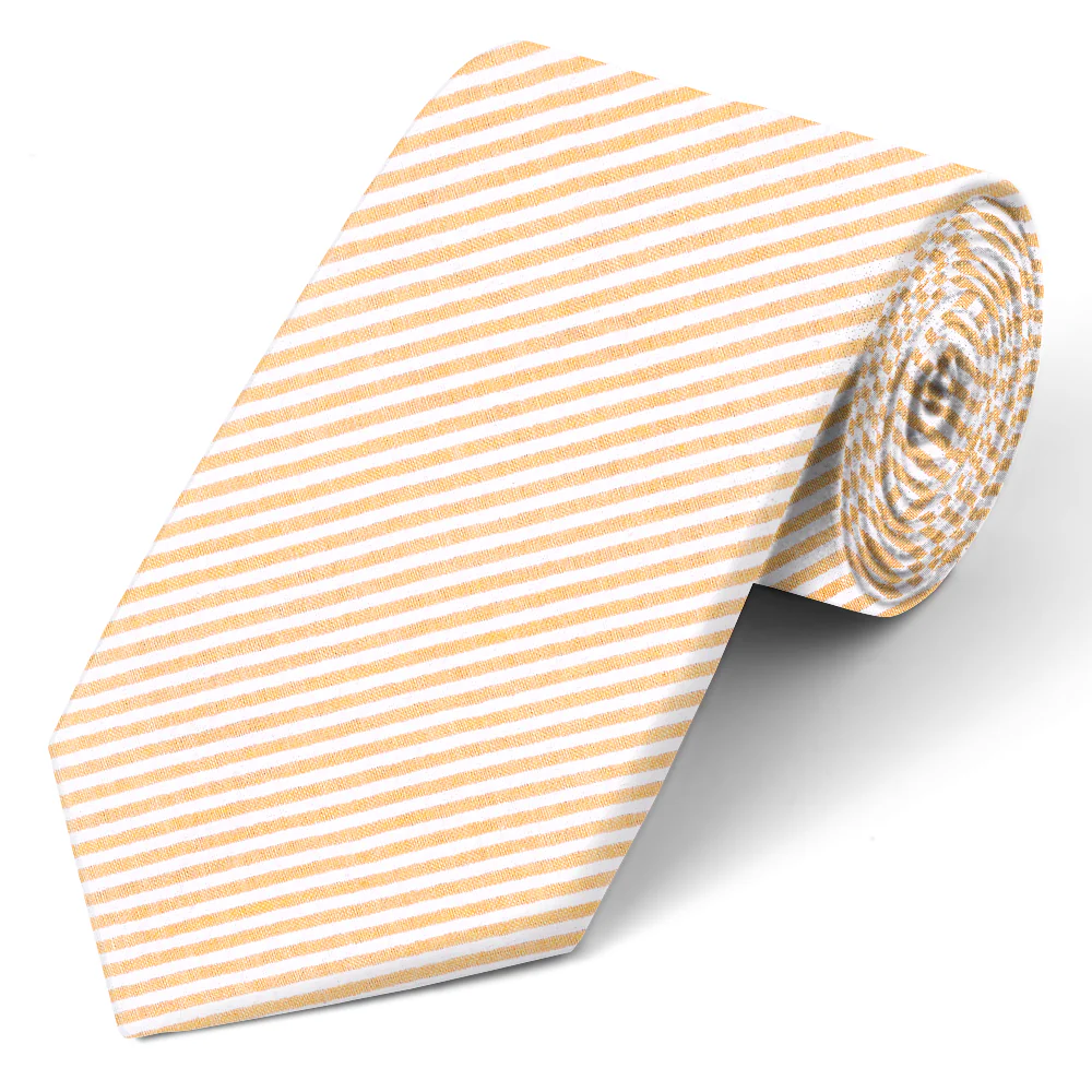Orange Seersucker - Neckties - Image 2