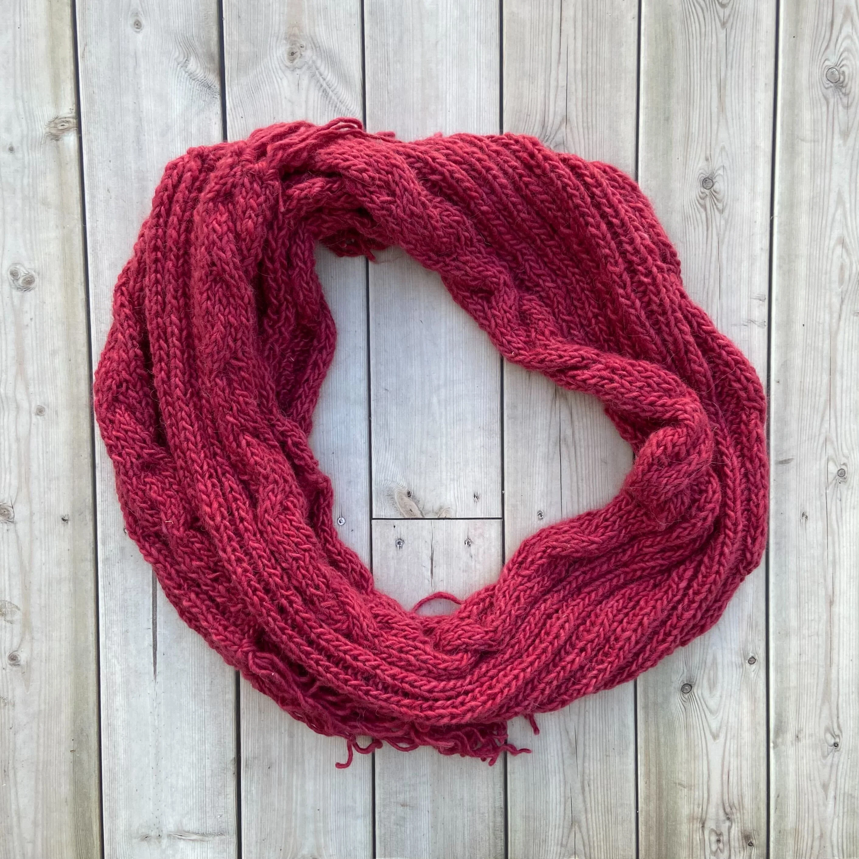 Lady In Red Alpaca Scarf - Image 3