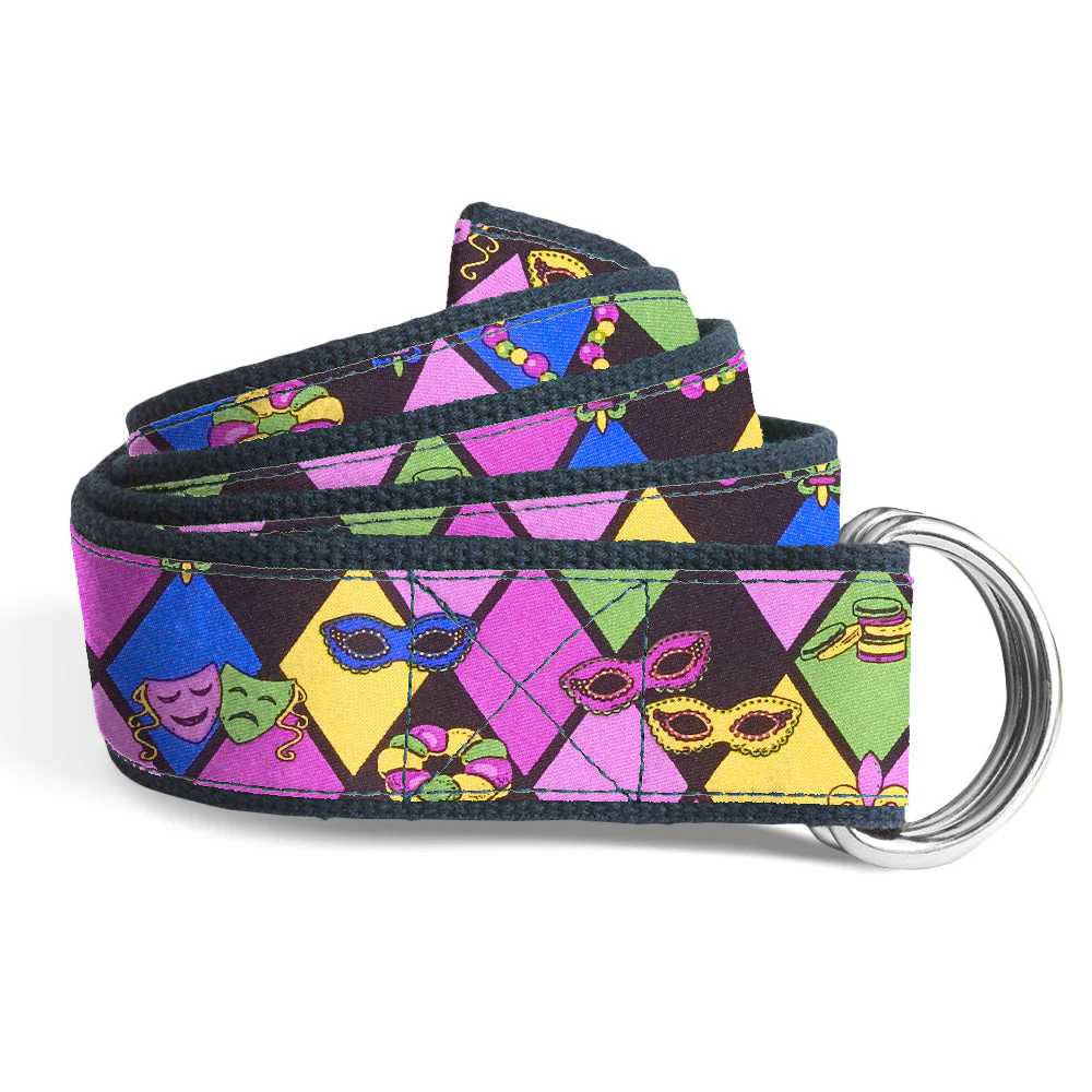 Mardi Gras - Kids' D-Ring Belts