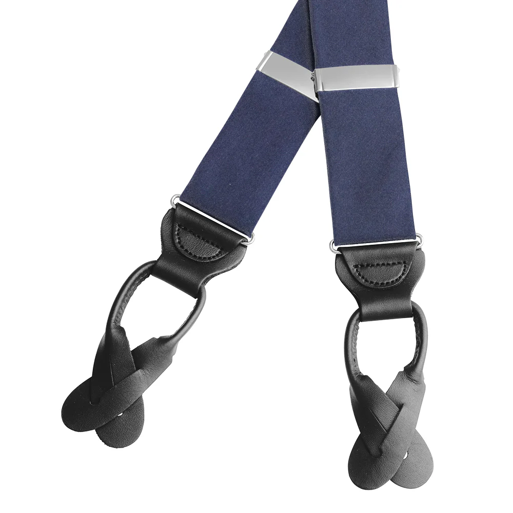 Navy Charmeuse- Braces/Suspenders
