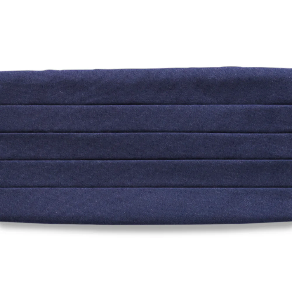 Navy Charmeuse - Cummerbunds