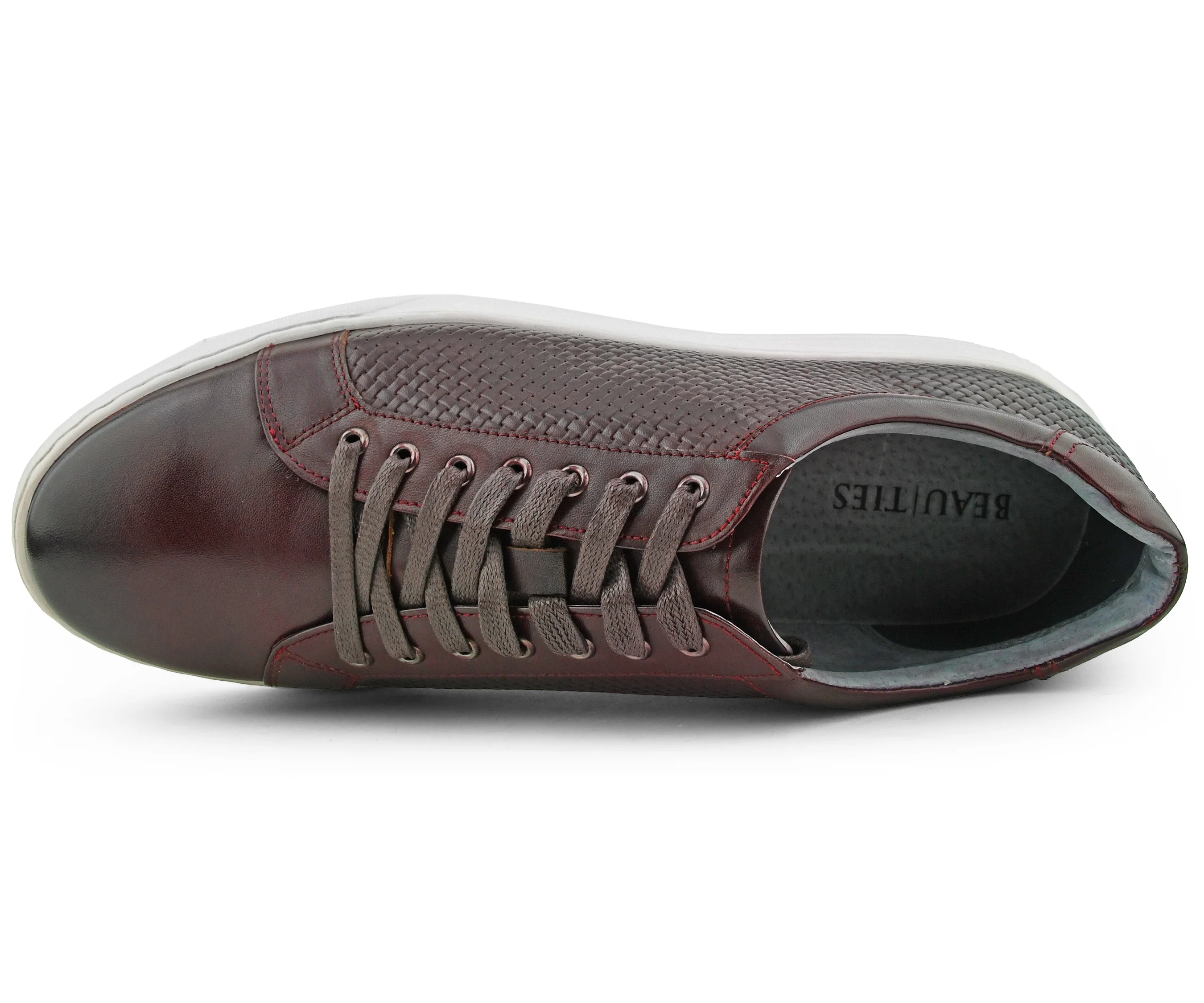 Oxblood Red Leather Sneaker - Image 4