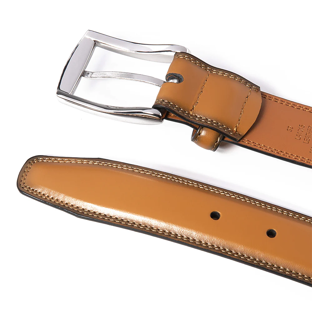 Premium Leather Belt - Caramel - Image 3