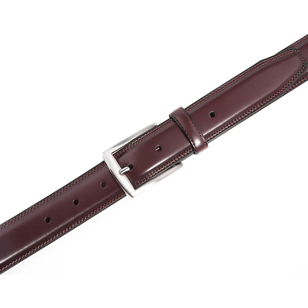 Premium Leather Belt - Wine - Image 4
