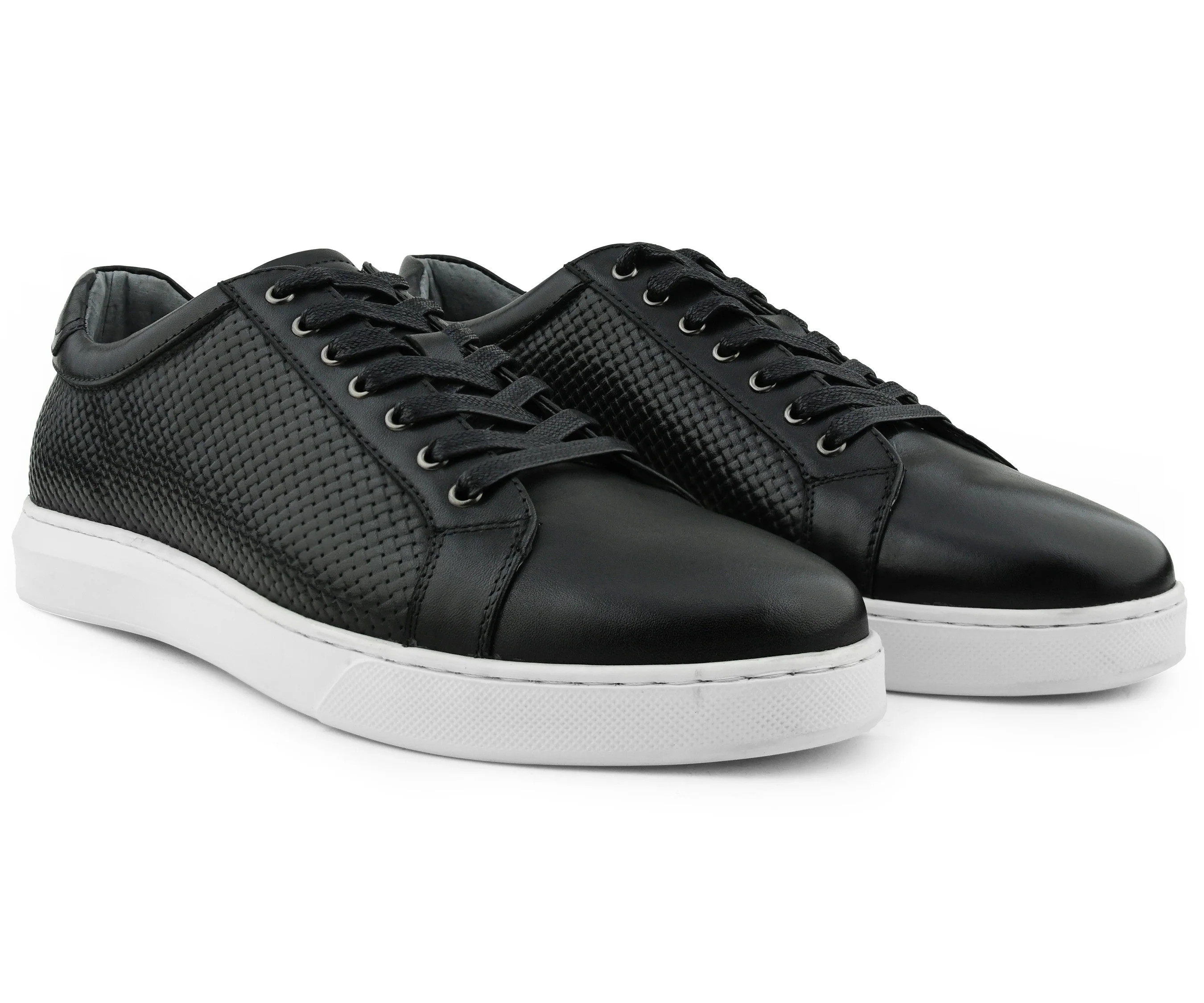 Pure Black Leather Sneaker - Image 2