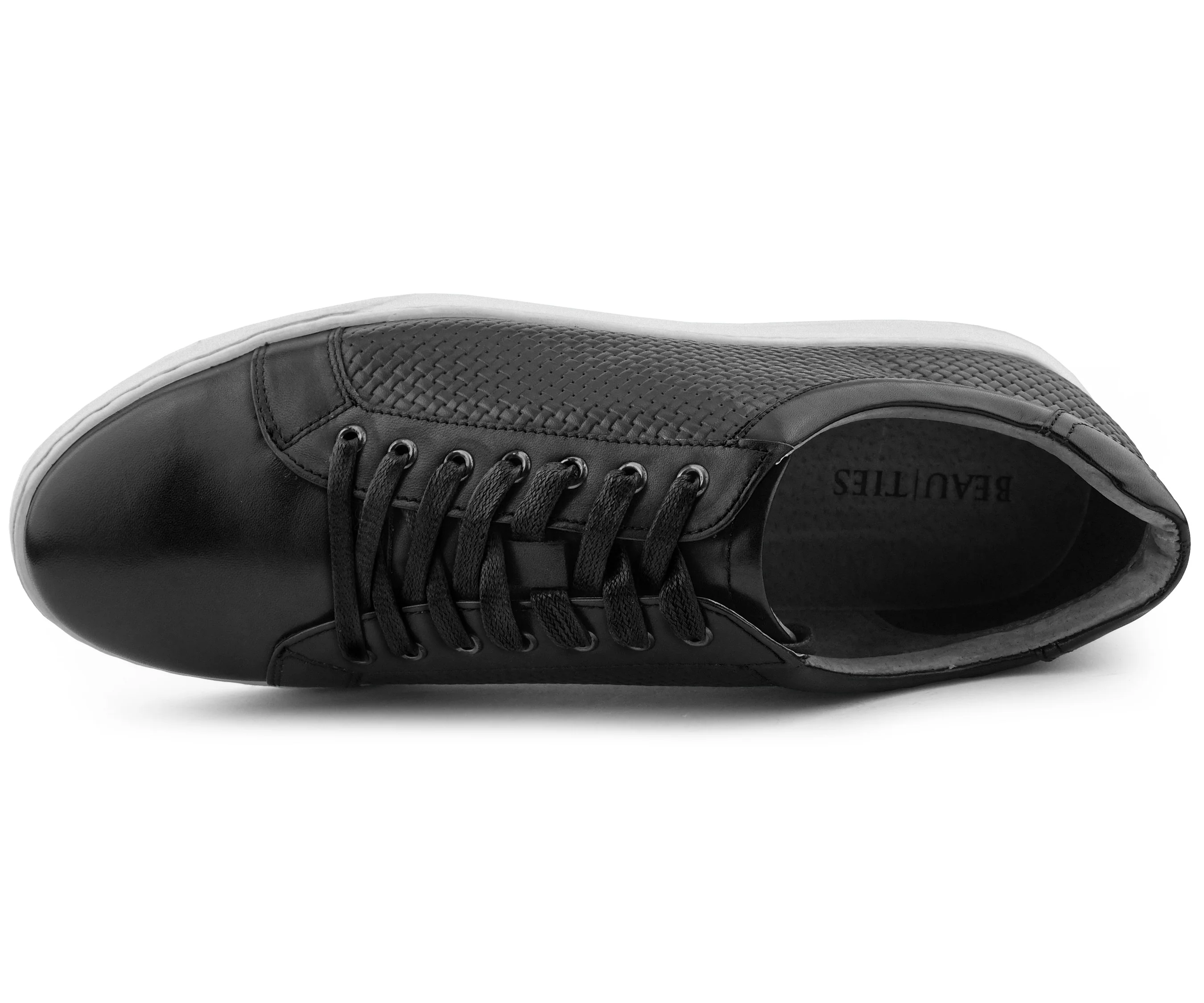Pure Black Leather Sneaker - Image 4