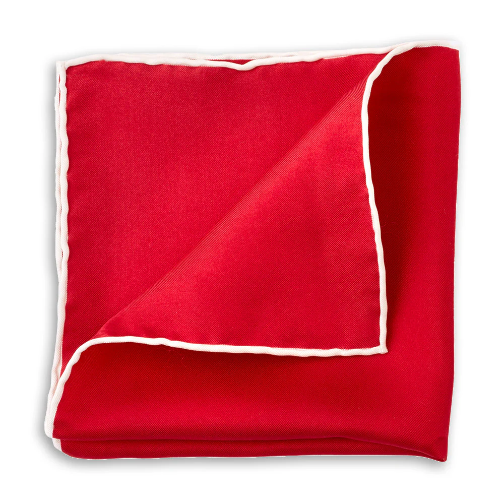 Red Silk Pocket Square