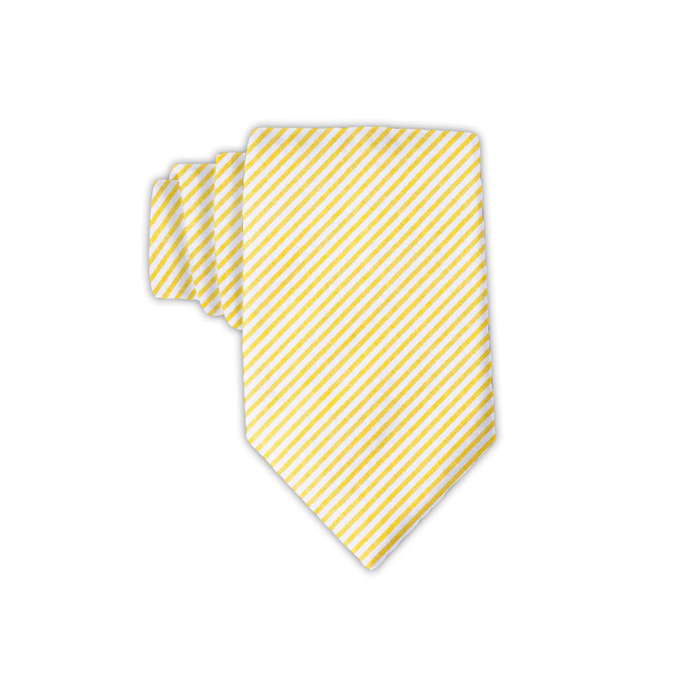 Yellow Seersucker - Kids' Neckties