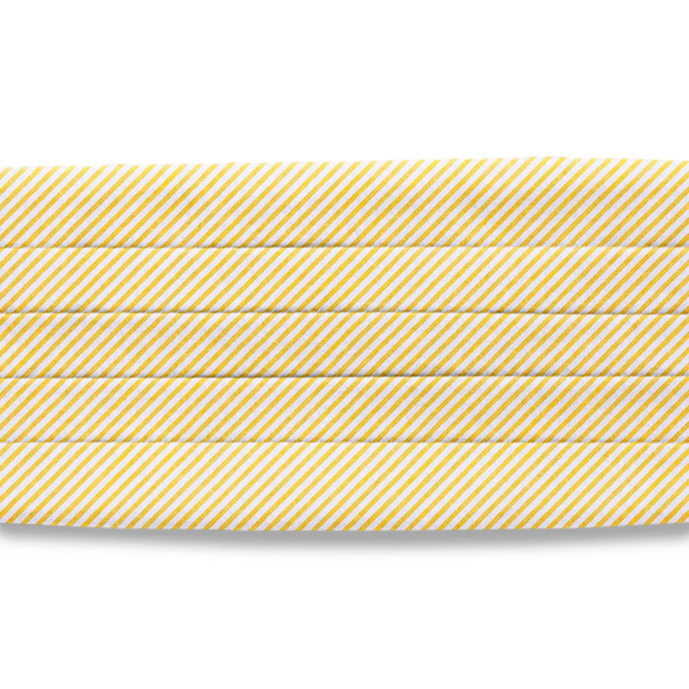 Yellow Seersucker - Cummerbunds