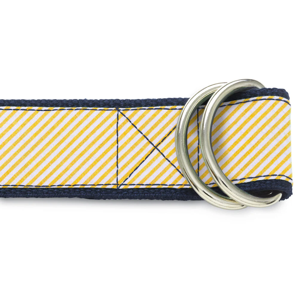 Yellow Seersucker - D-Ring Belts - Image 2