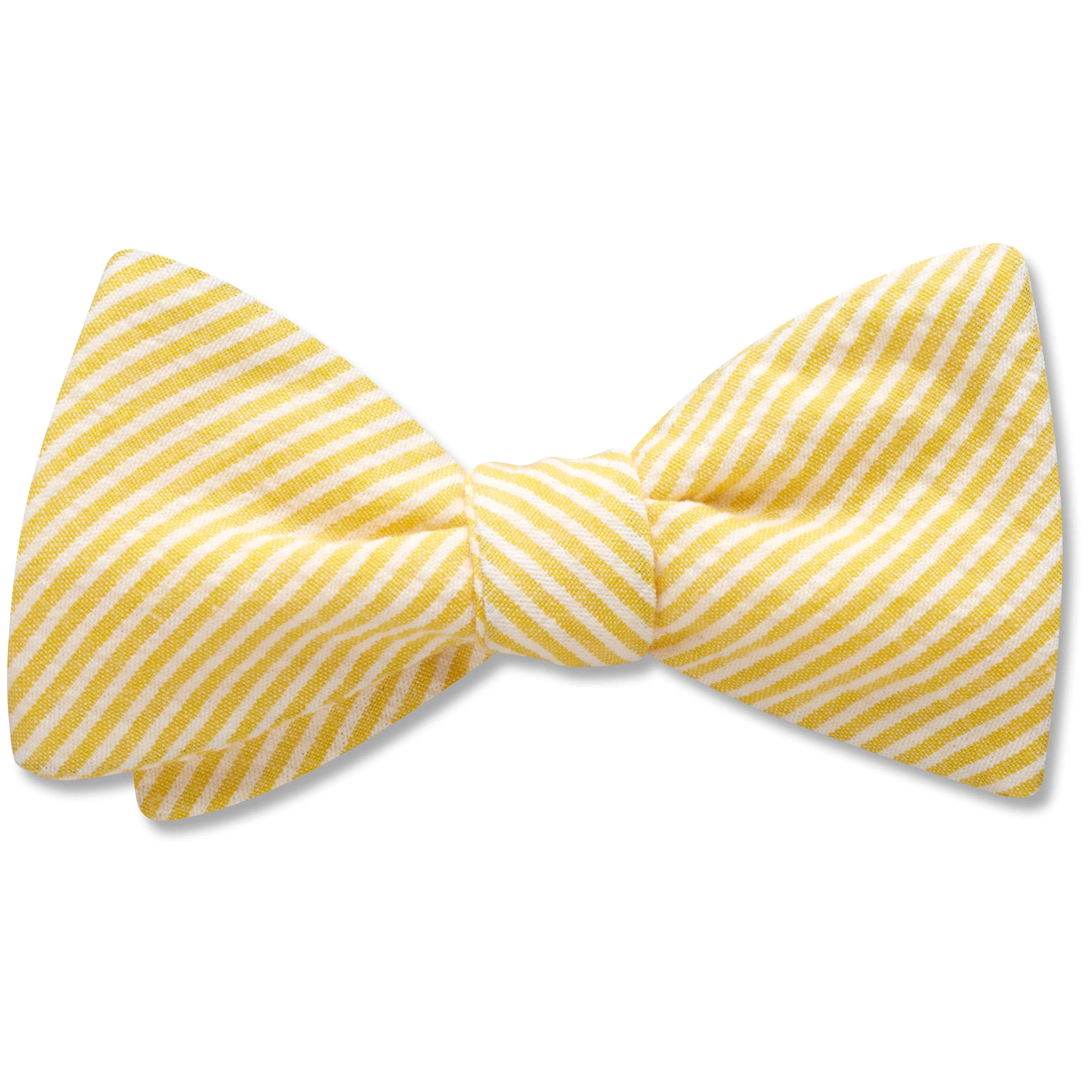 Yellow Seersucker - Dog Bow Ties