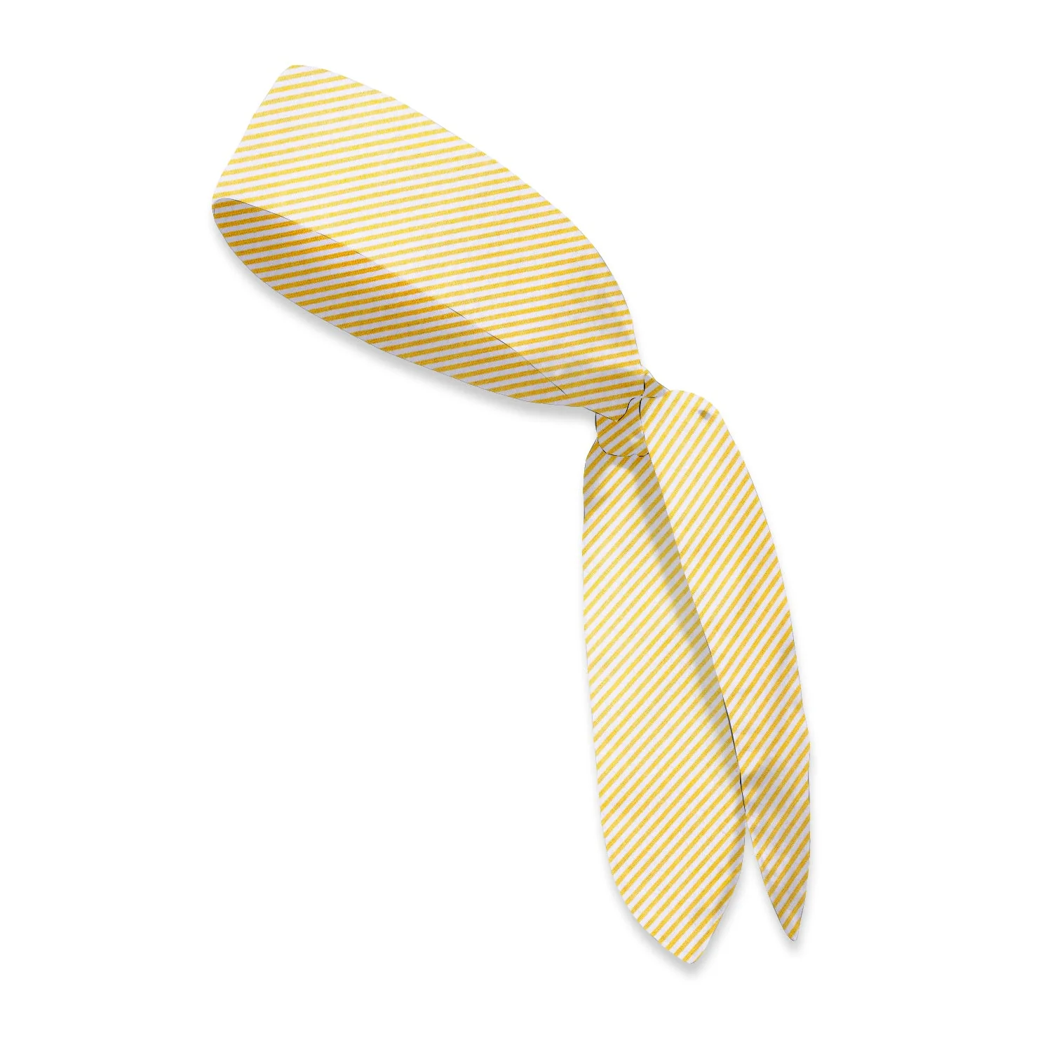 Yellow Seersucker - Hair Scarf