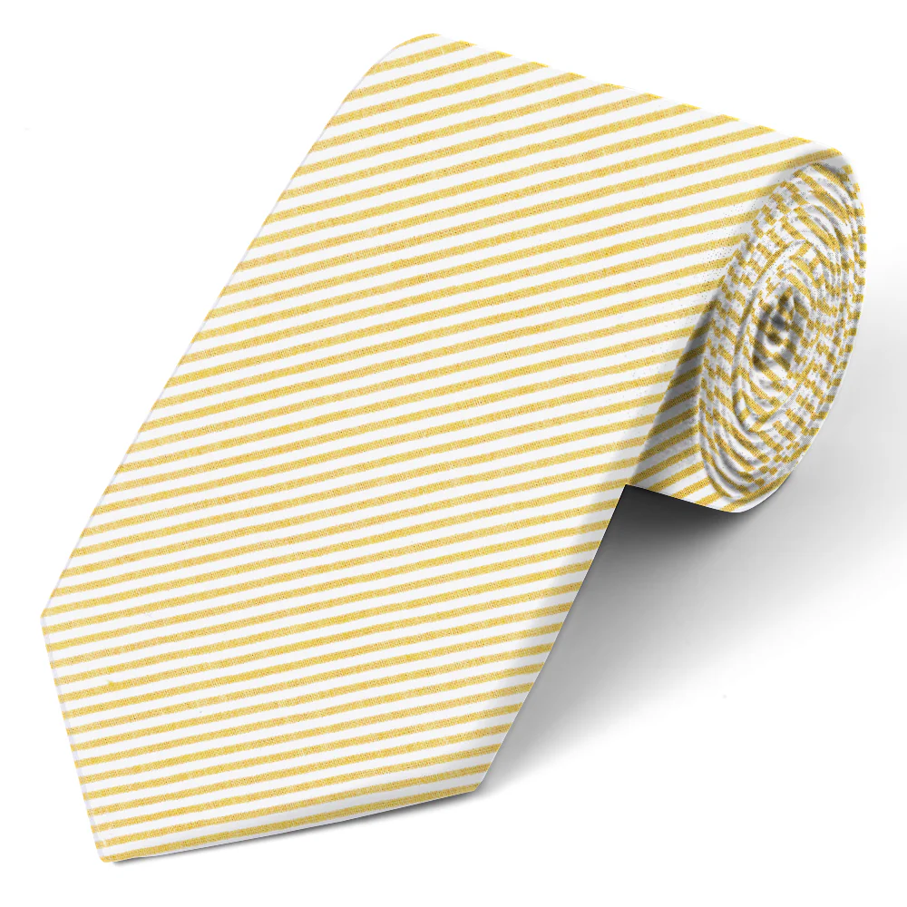 Yellow Seersucker - Neckties - Image 2
