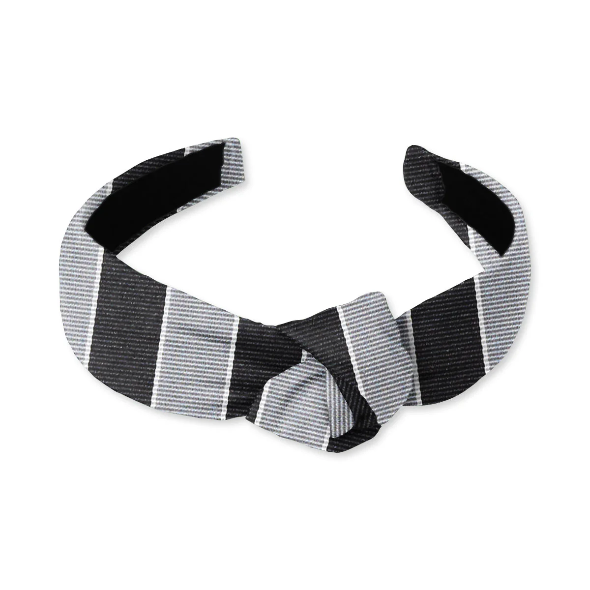 Scholastic Black/Silver - Knotted Headband