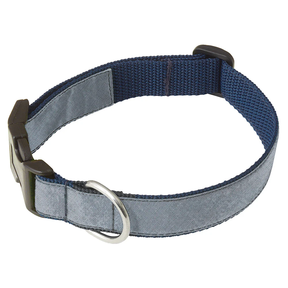 Solid Linen Grey - Dog Collar