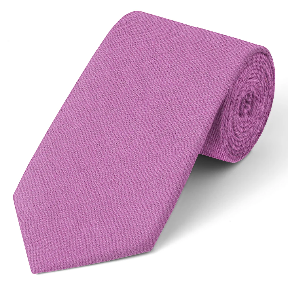 Solid Linen Lilac - Neckties - Image 2