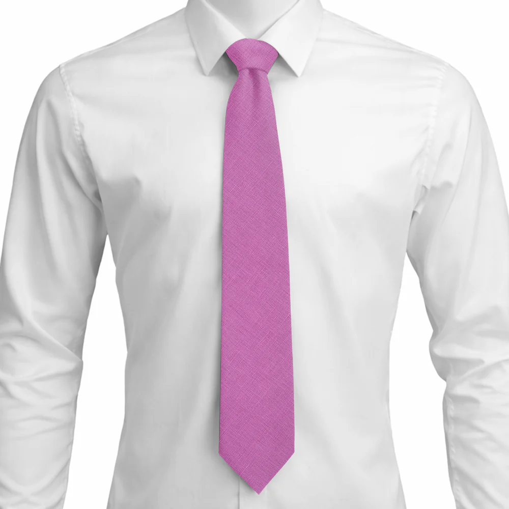 Solid Linen Lilac - Neckties - Image 3