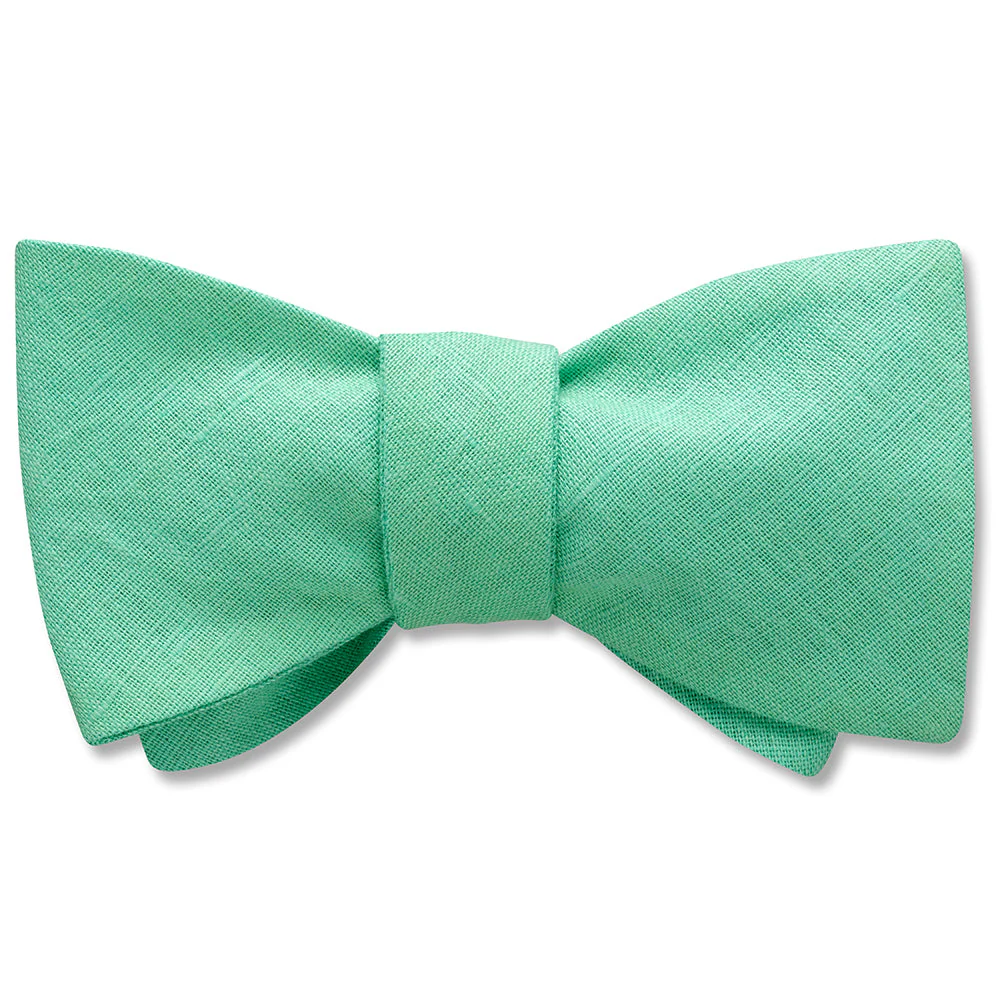 Solid Linen Mint - bow ties