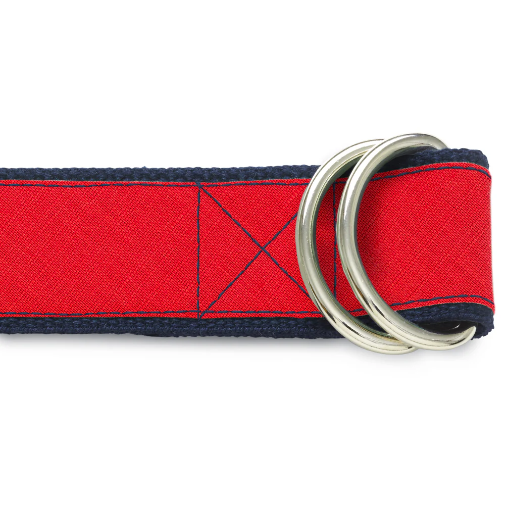 Solid Linen - Poppy Red - D-Ring Belts - Image 2